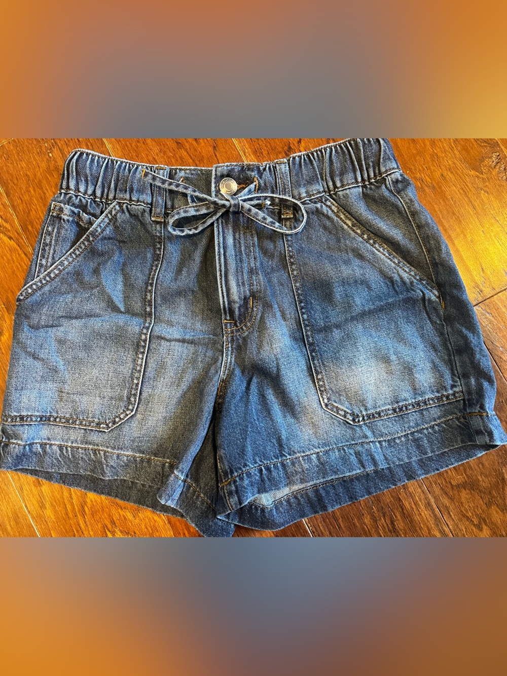 Maurices Dark Blue Denim Jean Shorts - Picture 2 of 5